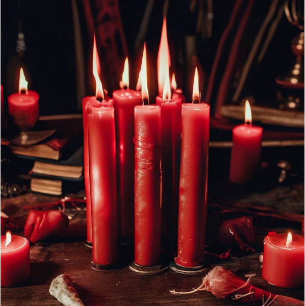 GENUINE RED AND WHITE CANDLES FOR SPELLS